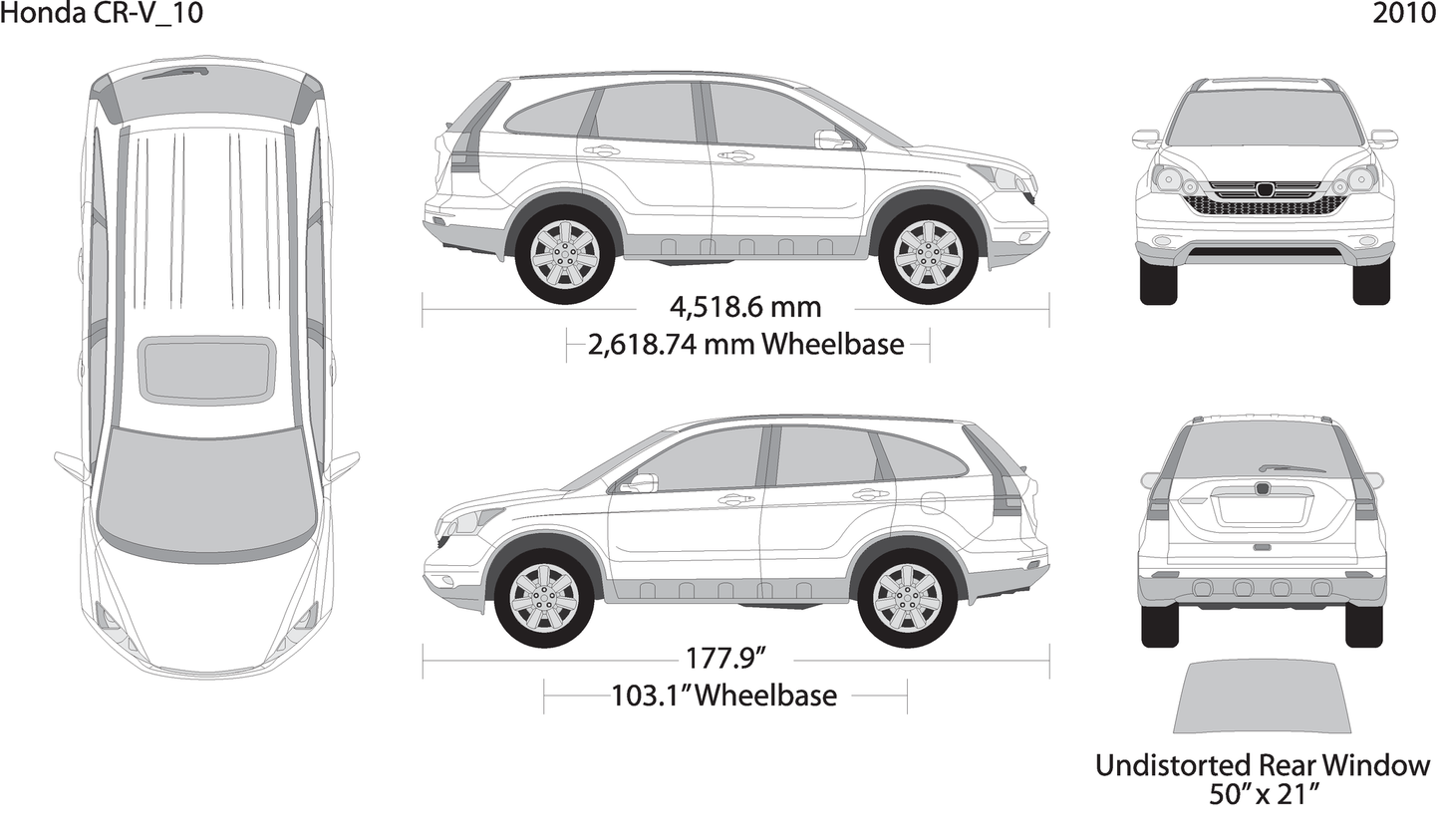 2010 Honda Cr V V10 Vehicle Wrap Template