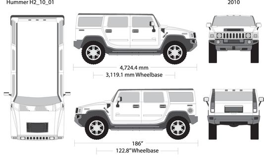 2010 Hummer H2 V01 Vehicle Wrap Template