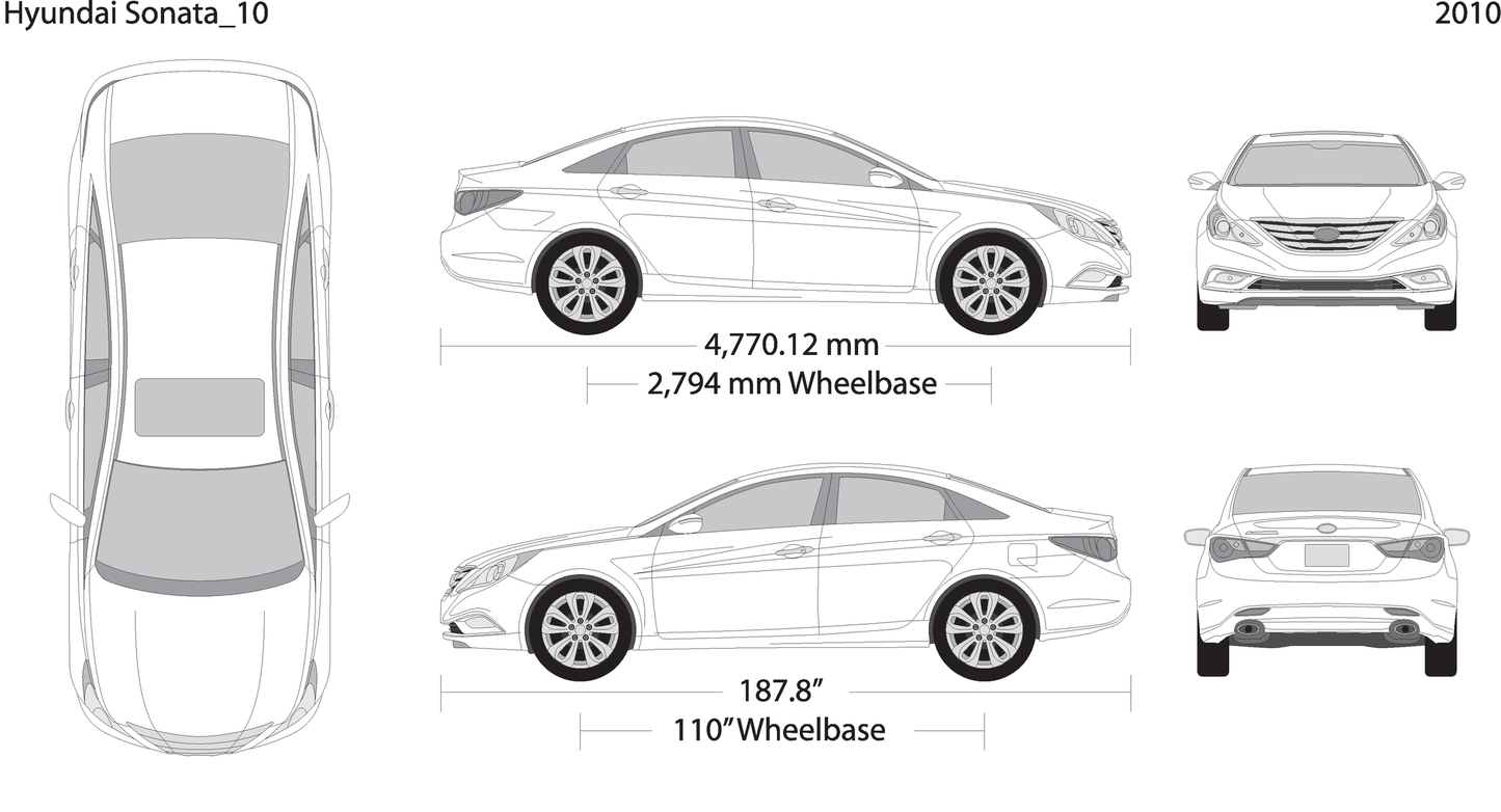 2010 Hyundai Sonata V10 Vehicle Wrap Template