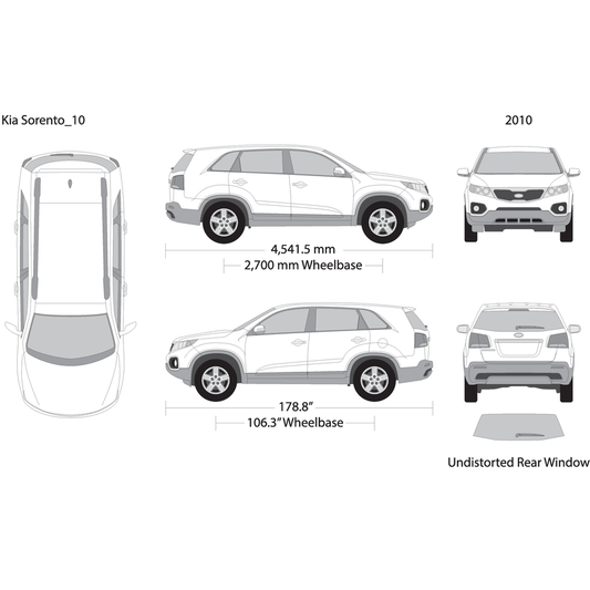 2010 Kia Sorento V10 Vehicle Wrap Template