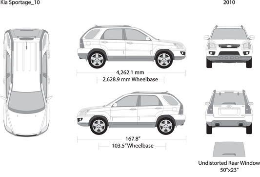 2010 Kia Sportage V10 Vehicle Wrap Template