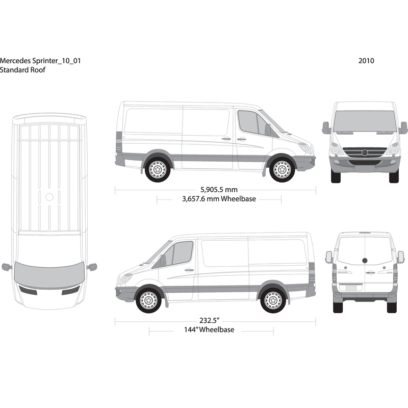 2010 Mercedes Sprinter V01 Vehicle Wrap Template