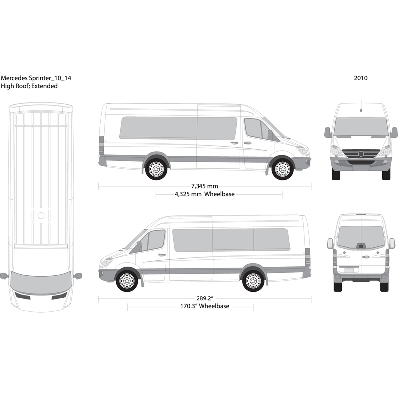 2010 Mercedes Sprinter V14 Vehicle Wrap Template