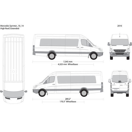 2010 Mercedes Sprinter V14 Vehicle Wrap Template