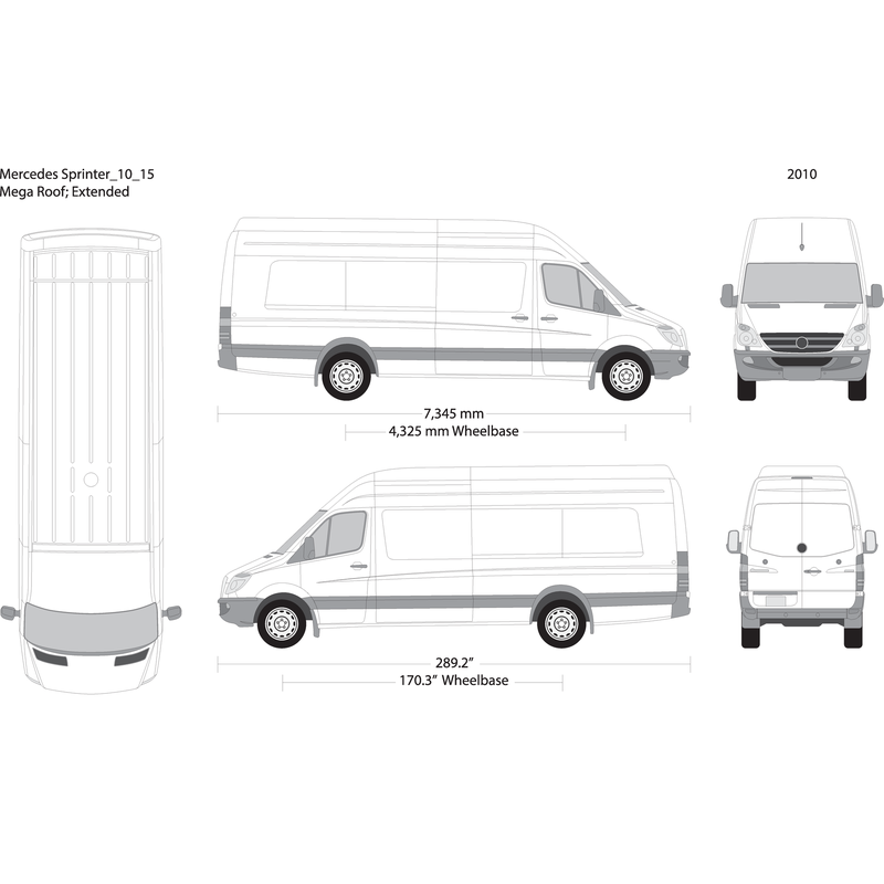 2010 Mercedes Sprinter V15 Vehicle Wrap Template