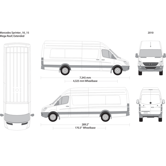 2010 Mercedes Sprinter V15 Vehicle Wrap Template