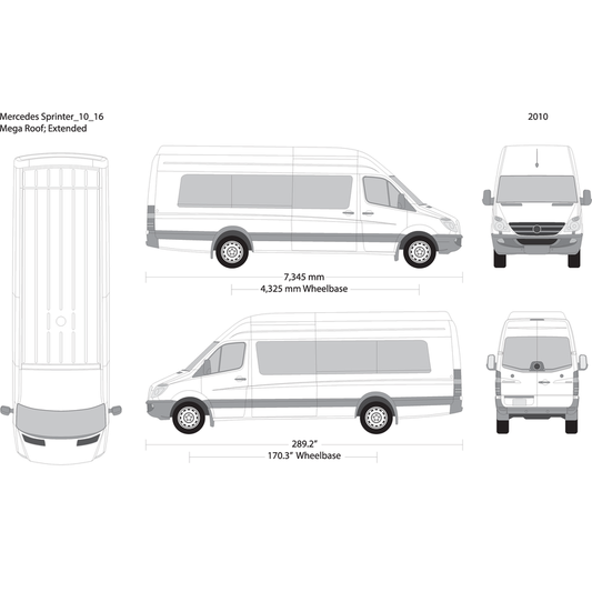 2010 Mercedes Sprinter V16 Vehicle Wrap Template