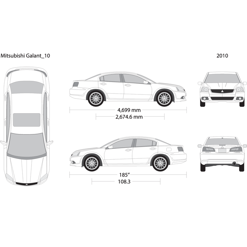 2010 Mitsubishi Galant V10 Vehicle Wrap Template