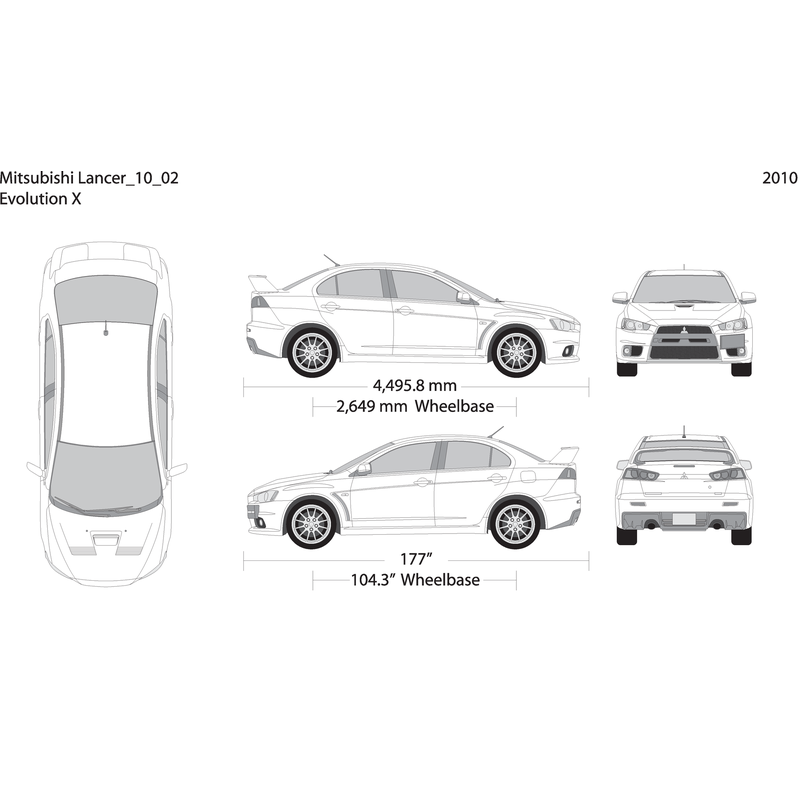 2010 Mitsubishi Lancer V02 Vehicle Wrap Template