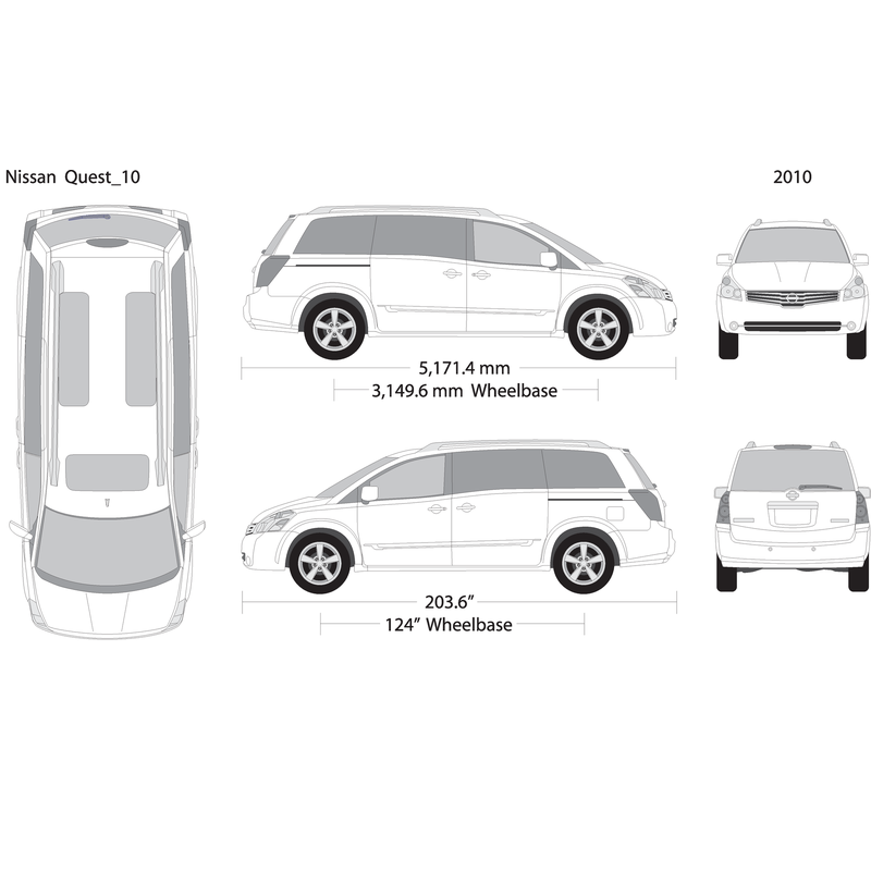 2010 Nissan Quest V10 Vehicle Wrap Template