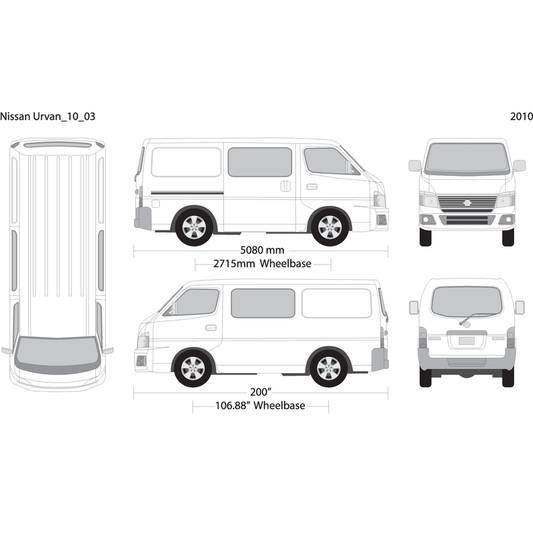 2010 Nissan Urvan V03 Vehicle Wrap Template