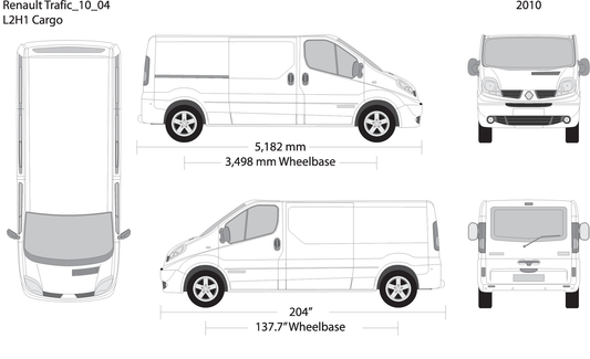 2010 Renault Trafic V04 Vehicle Wrap Template