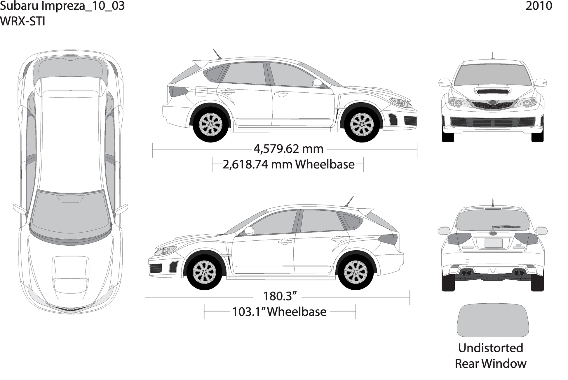 2010 Subaru Impreza V03 Vehicle Wrap Template