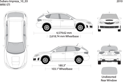 2010 Subaru Impreza V03 Vehicle Wrap Template