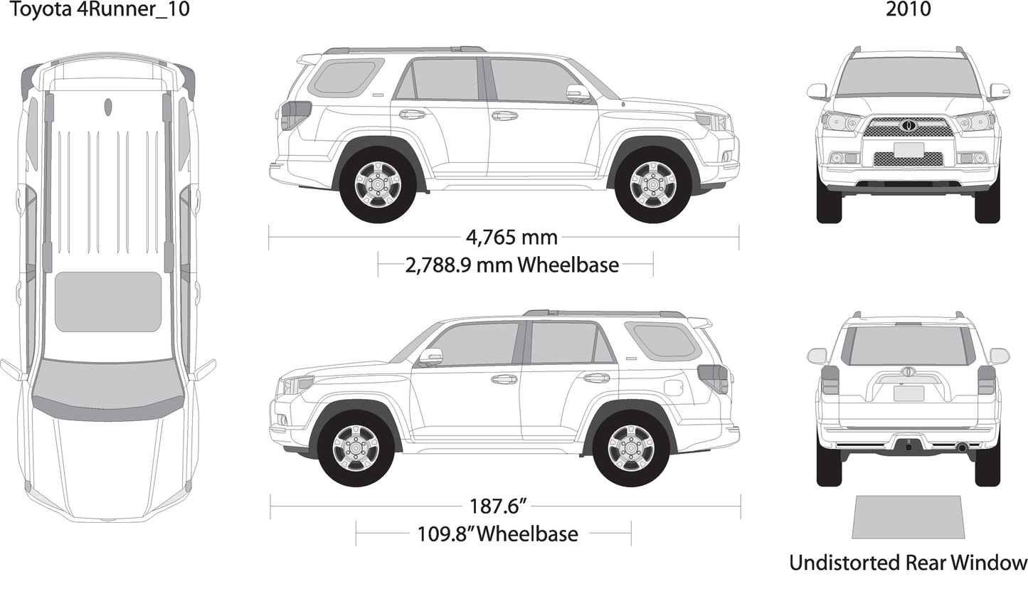 2010 Toyota 4 Runner V10 Vehicle Wrap Template
