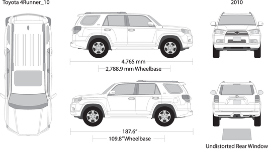 2010 Toyota 4 Runner V10 Vehicle Wrap Template