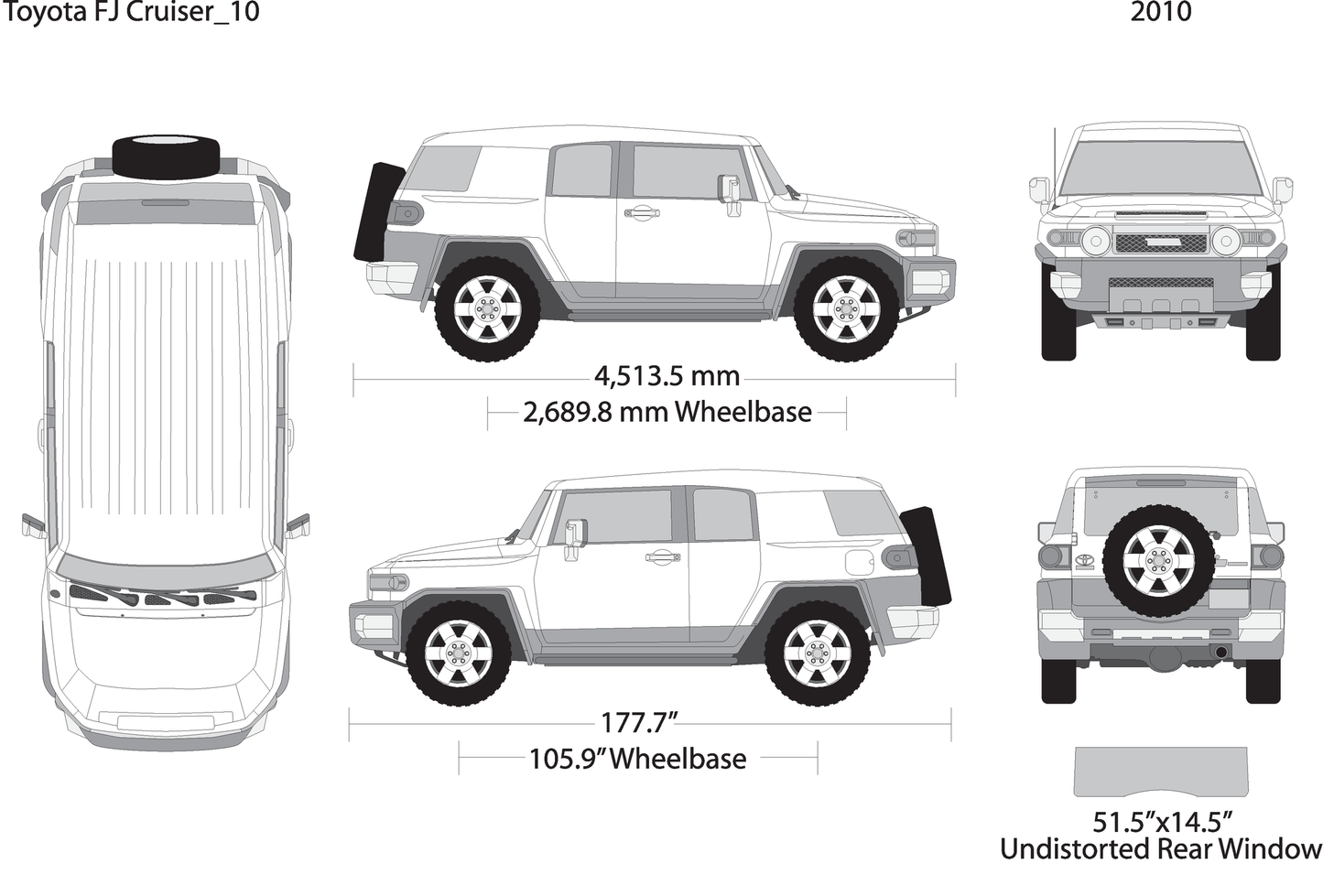 2010 Toyota Fj Cruiser V10 Vehicle Wrap Template