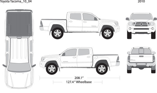 2010 Toyota Tacoma V04 Vehicle Wrap Template