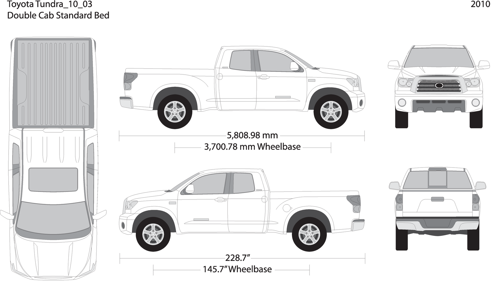 2010 Toyota Tundra V03 Vehicle Wrap Template