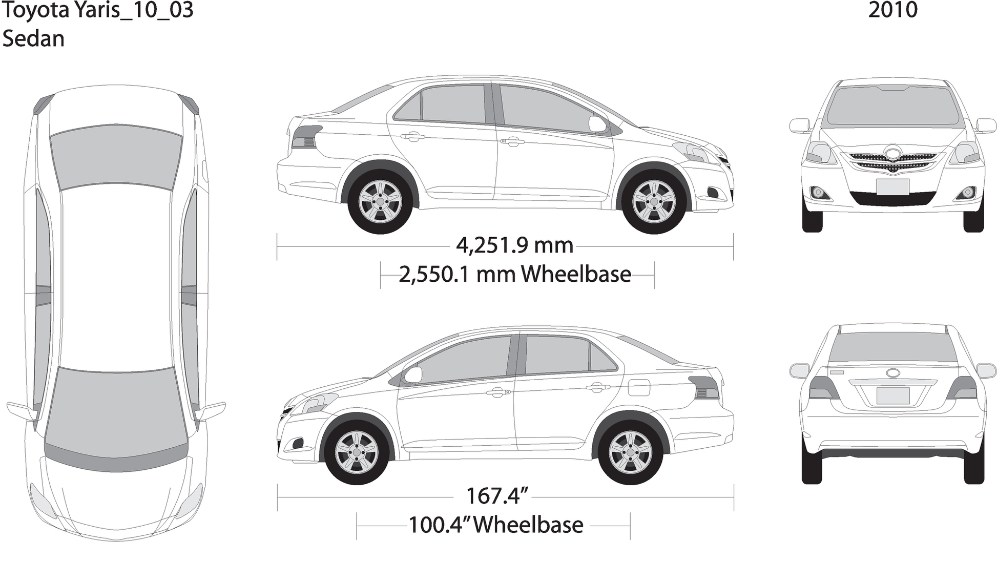 2010 Toyota Yaris V03 Vehicle Wrap Template