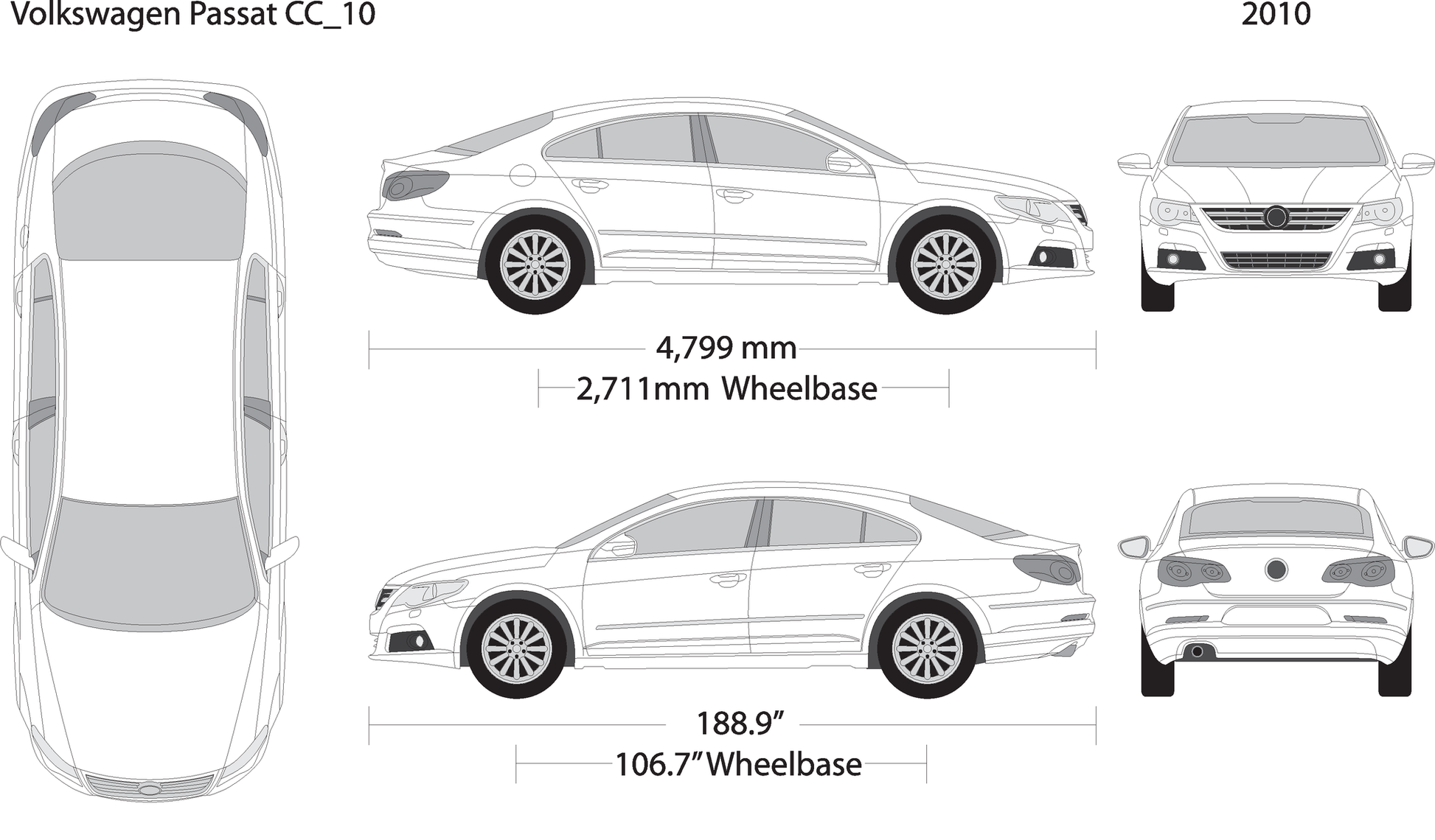 2010 Volkswagen Passat Cc Cc V10 Vehicle Wrap Template
