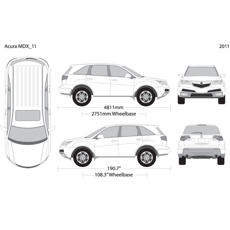 2011 Acura Mdx V11 Vehicle Wrap Template