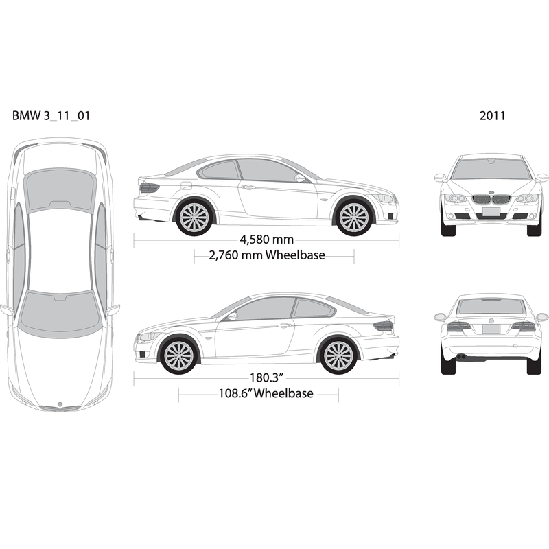 2011 Bmw 3 V11 Vehicle Wrap Template