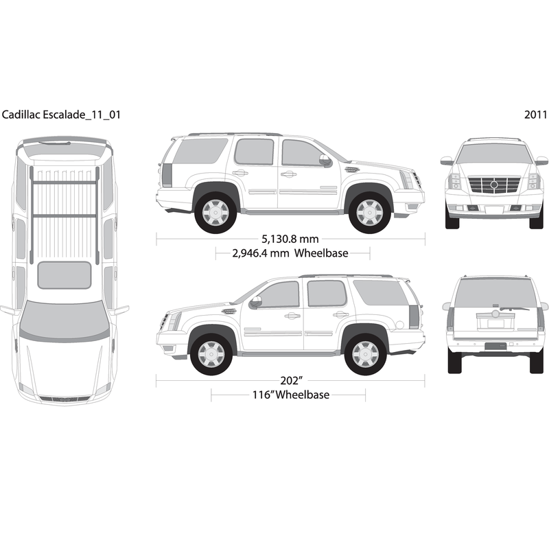 2011 Cadillac Escalade V01 Vehicle Wrap Template