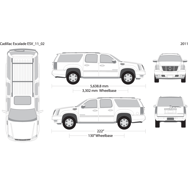 2011 Cadillac Escalade V02 Vehicle Wrap Template