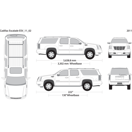 2011 Cadillac Escalade V02 Vehicle Wrap Template
