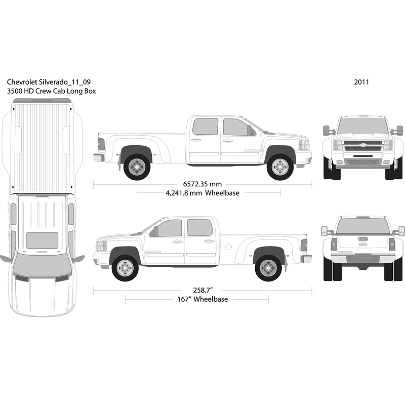 2011 Chevy Silverado 2500 3500 Hd V09 Vehicle Wrap Template