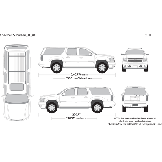 2011 Chevy Suburban V01 Vehicle Wrap Template