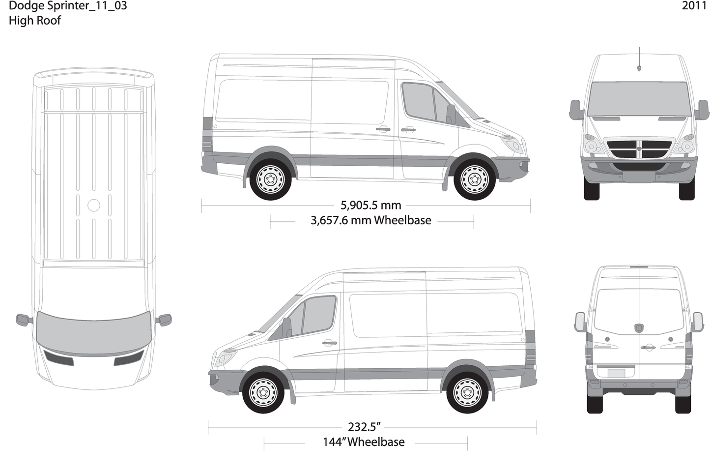 2011 Dodge Sprinter V03 Vehicle Wrap Template