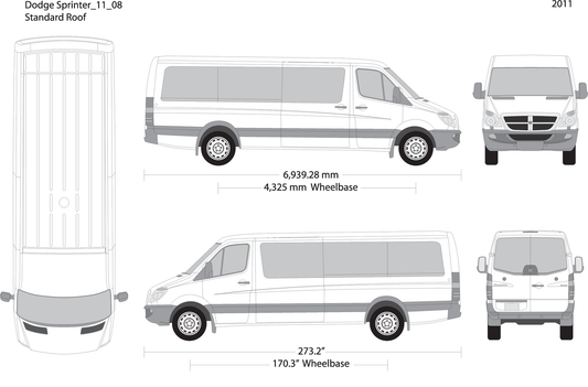 2011 Dodge Sprinter V08 Vehicle Wrap Template