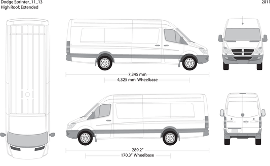 2011 Dodge Sprinter V13 Vehicle Wrap Template