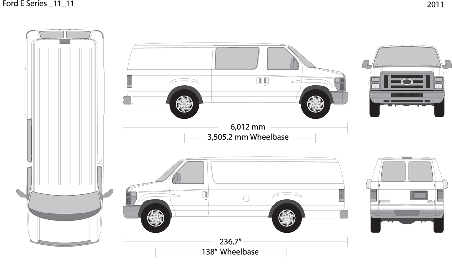 2011 Ford E Series V11 Vehicle Wrap Template