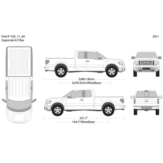 2011 Ford F 150 V04 Vehicle Wrap Template