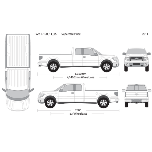 2011 Ford F 150 V05 Vehicle Wrap Template