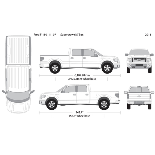 2011 Ford F 150 V07 Vehicle Wrap Template