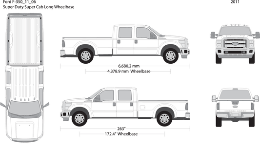 2011 Ford F 350 V06 Vehicle Wrap Template