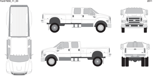 2011 Ford F 650 V03 Vehicle Wrap Template