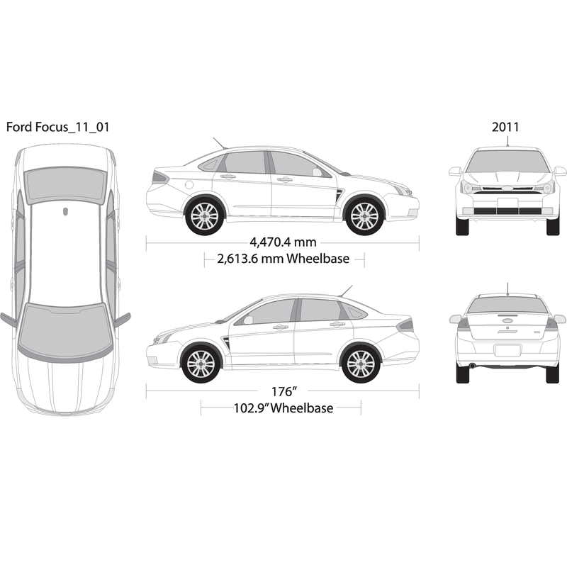 2011 Ford Focus V01 Vehicle Wrap Template