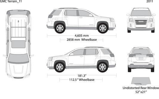 2011 Gmc Terrain V11 Vehicle Wrap Template