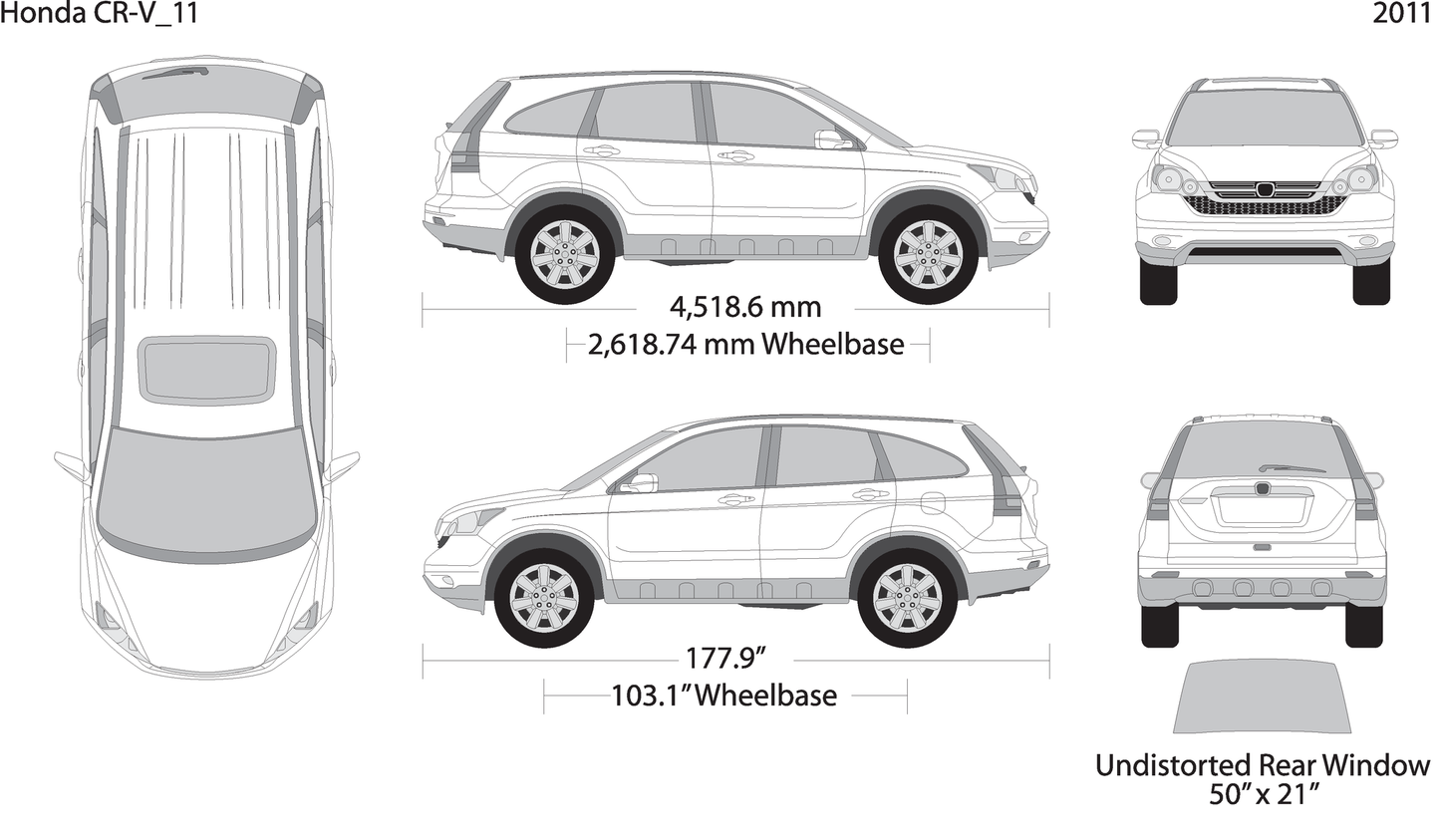 2011 Honda Cr V V11 Vehicle Wrap Template