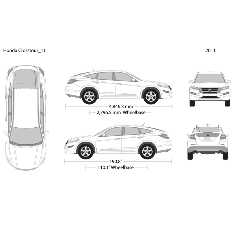 2011 Honda Crosstour V11 Vehicle Wrap Template