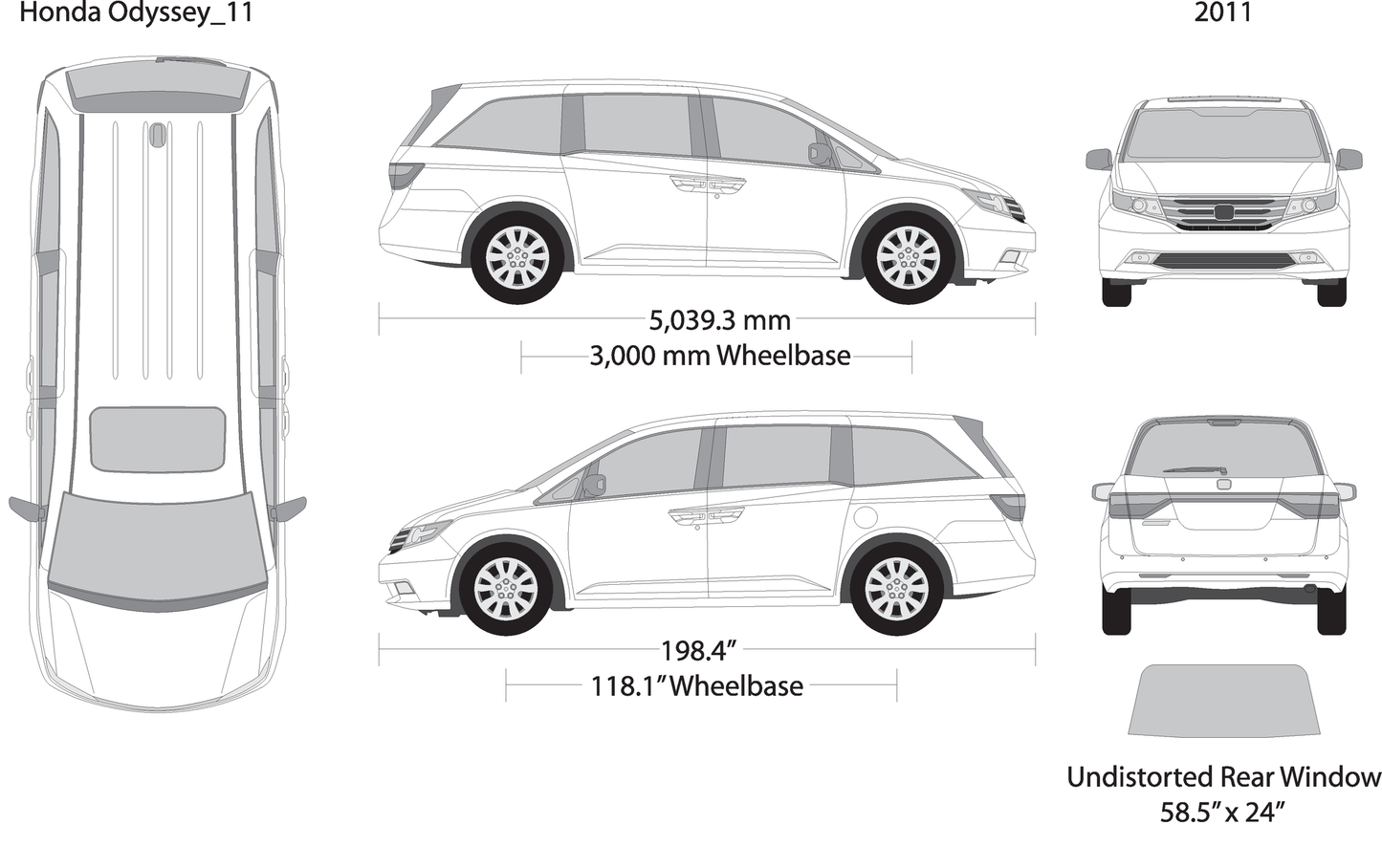 2011 Honda Odyssey V11 Vehicle Wrap Template