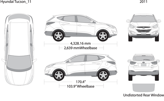 2011 Hyundai Tucson V11 Vehicle Wrap Template