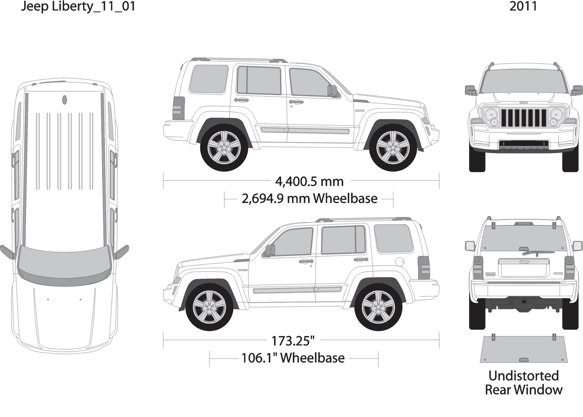 2011 Jeep Liberty V01 Vehicle Wrap Template