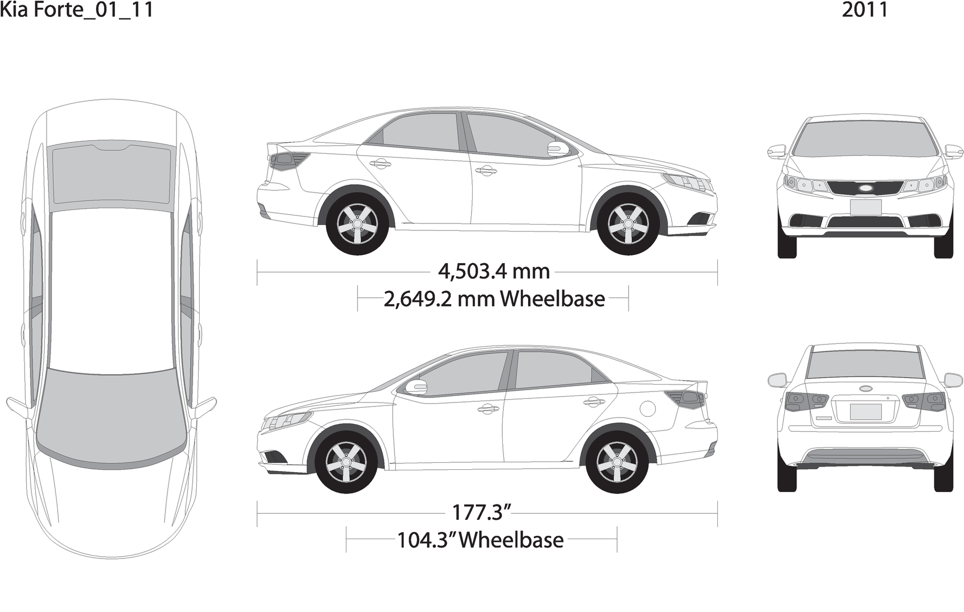 2011 Kia Forte V11 Vehicle Wrap Template