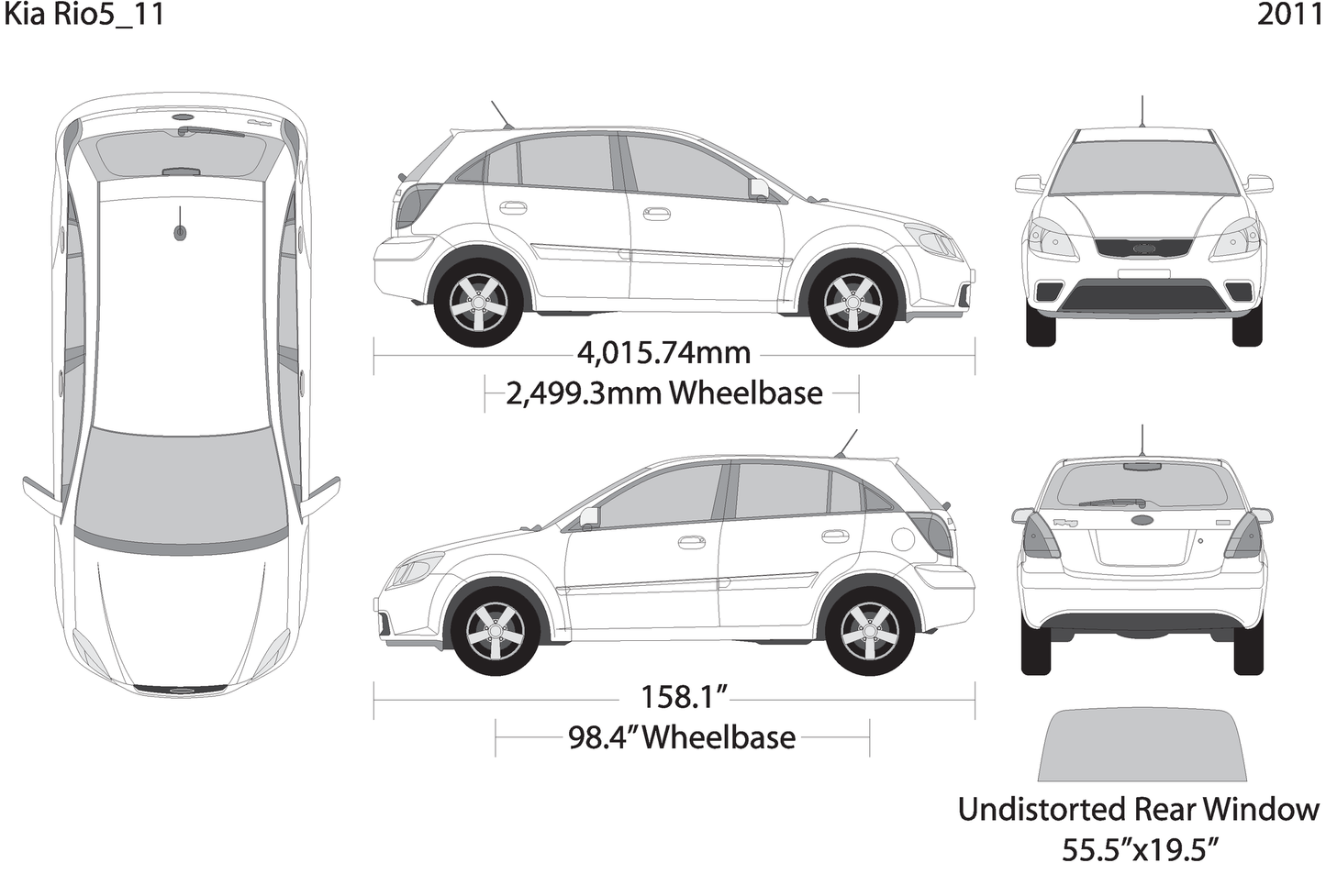 2011 Kia Rio5 V01 Vehicle Wrap Template
